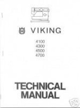 Viking 4100 4300 4500 4700 Sewing Machine Service Repair Manual - $15.99