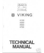 Viking 4100 4300 4500 4700 Sewing Machine Service Repair Manual - £12.58 GBP