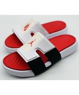 NEW Nike Jordan Hydro 8 Retro White Fire Black Slides CZ3607-100 Men’s S... - $98.99