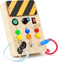 Busy Board with LED Light, Montessori Toys with Toggle Switch, Sensory Toys - £15.41 GBP