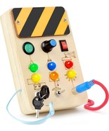 Busy Board with LED Light, Montessori Toys with Toggle Switch, Sensory Toys - £15.32 GBP
