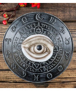 Evil Eye With Wicca Symbols Talisman Luck Wall Decor Plaque Medallion Fi... - £23.69 GBP
