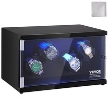 VEVOR Watch Winder, Watch Winder for 4 Men's and Women's Automatic Watches, with - $194.20 CAD