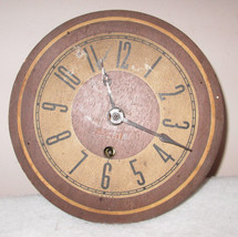 6 3/8” Solid Wood Nautical Ships Wheel Wall Clock Gold &amp; Brown Face - £36.41 GBP