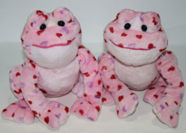 Webkinz Love Frog HM144 Pink Hearts Plush Soft Toy Stuffed Animal Set 2 ... - £12.65 GBP