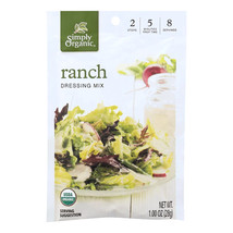 Simply Organic Ranch Salad Dressing Mix 1 oz, Case of 12 packets, baking, kosher - £25.76 GBP
