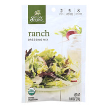 Simply Organic Ranch Salad Dressing Mix 1 oz, Case of 12 packets, baking... - $628.01 MXN