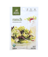 Simply Organic Ranch Salad Dressing Mix 1 oz, Case of 12 packets, baking... - $45.14 CAD