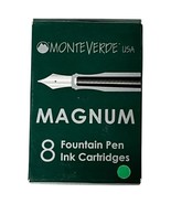 Monteverde Magnum Size Cartridge to Fit Fountain Pens Green Ink 8 Per Pack - $21.73 CAD