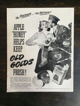 Vintage 1944 Old Gold Cigarettes WWII Full Page Original Ad 324 - £5.44 GBP