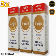 3x Fenjal Classic Hand Cream 100ml Silicone &amp; glycerine 80+20ml free كريم فنجال - £25.71 GBP