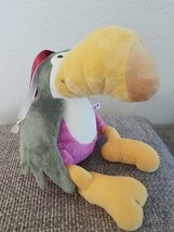 Nici Tropical Bird Parrot Soft Plush Toy Green Pink Yellow Stuffed Animal  - £17.22 GBP