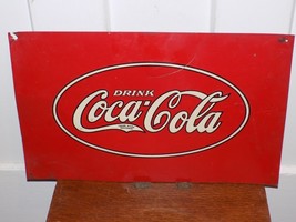 Vintage 1934 Coca Cola Cooler Plate Embossed Sign - $4,705.65 MXN