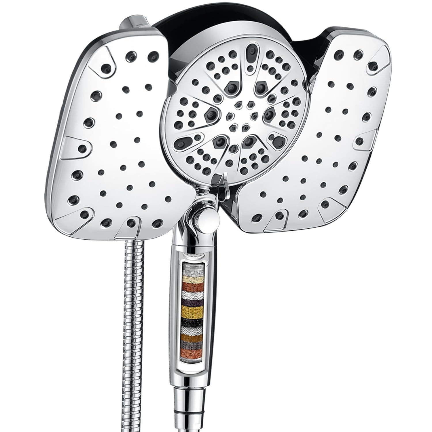 2-In-1 Shower Heads With Handheld Spray Combo: 10 Rainfall Shower Head & Hand He