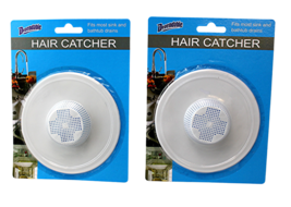 HAIR Catcher 2 Pack Bathroom Shower Trap Keeps Shower Drain Stop Hair Clogs - £6.94 GBP