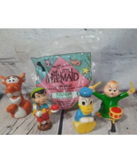 Vtg Disney Pinocchio Apple Backpack Donald Duck Pinocchio Figure Toy Lot/5 - $13.30