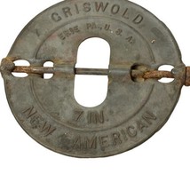 Griswold American 7&quot; Reversible Cast Iron Stove Pipe Damper Steel Spindle #1427 - £7.63 GBP