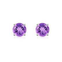 ANGARA Natural Amethyst Stud Earrings for Women in Silver (Size-7mm) - $195.51+