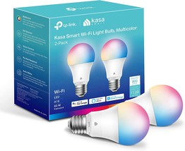 Kasa Smart Light Bulbs, Full Color Changing Dimmable Smart Wifi, Multicolor - £35.96 GBP