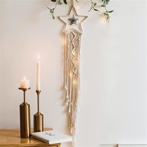 Dream Catchers,Macrame Woven Star Dream Catcher with Light, Bohemian Wall Hangin - £24.78 GBP