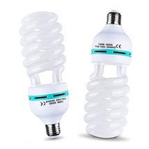 2Pcs 135W Light Bulb 5500K CFL Roas Daylight Spiral Softbox Lighting Kit... - £44.04 GBP