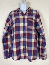 Maurices Womens Size XL Check Cotton Pocket Button Up Shirt Long Sleeve - £5.42 GBP