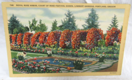 Curt Teich Linen Postcard 746 Royal Rose Arbor Lambert Gardens Portland ... - £3.93 GBP