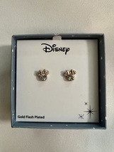 Disney&#39;s Minnie Mouse April Birthstone Rose Gold Plated Stud Earrings - £15.99 GBP