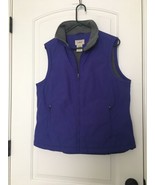 L.L. Bean Women&#39;s Zip Up Vest Jacket Pockets Lined Size Medium Bluish - $36.86