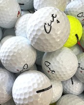 12 Near Mint AAAA Cut Used Golf Balls..Includes Asst. Models/White &amp; Som... - $18.95