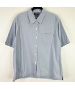 Blassport Vintage Blue White Checkered Button Up Top Shirt Size XL Womens - £5.51 GBP