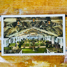 Postcard Yellowstone National Park Grand Canyon Hotel Lounge Haynes White Border - £4.50 GBP