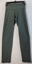 Aerie Activewear Leggings Womens Medium Gray Nylon Elastic Waist Logo Pu... - $20.21
