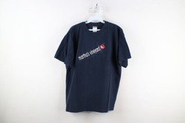 Vintage 90s Streetwear Mens Large Faded Spell Out Marthas Vineyard T-Shirt Blue - £27.15 GBP