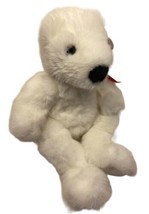 Vintage Plush Ty Classic Bear White Romeo with Red Bow Bear - £15.36 GBP