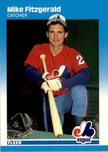 1987 Fleer - #317 Mike Fitzgerald Montreal Expos Baseball Card - $1.29