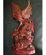 Antique Japanese Hand Carved Hardwood Hunting Eagle  - £260.42 GBP