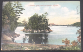1907 Kennebec River near Richmond ME Maine Postcard Island - $12.19