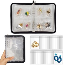 Earring Organizer Case Travel Jewelry Organizer Transparent Jewelry Storage Book - £30.84 GBP