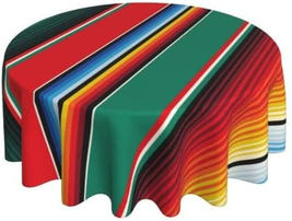 Mexican Blanket Serape Stripe Pattern Sarapes Mantel Mexicano Waterproof... - $24.00