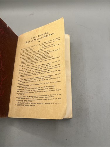 The Book of Mormon, 1950, Copyright 1948, The Hand of Mormon Upon Plates Vintage Item image 7