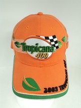2003 Tropicana 400 Chicagoland NASCAR Orange Strapback Trucker Hat - New! - $28.97