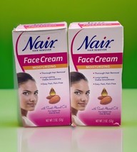 2 Pack - Nair Face Cream Hair Remover with Sweet Almond Oil, 2 oz - £9.38 GBP