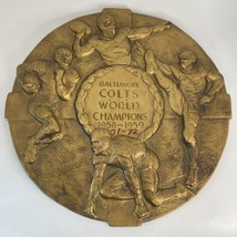Vintage Baltimore Colts World Champions 1958-1959 Plaque Jack Lambert Football - £391.45 GBP
