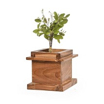 Teakwood Tulsi Pot Planter/ Basil Planter for indoor and oudoor garden - £62.82 GBP