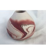 Nemadji Art Pottery Bulbous Vase USA Vtg 4” Earth Tone Vessel - £19.32 GBP