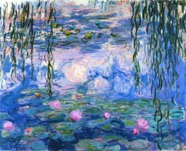 Framed Canvas Art Print Giclee Water Lilies Claude Monet - £31.84 GBP+