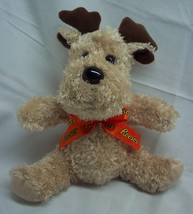Galerie Reese&#39;s Soft Tan Reindeer W/ Bow 6&quot; Plush Stuffed Animal Toy - £11.65 GBP
