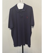 Polo Ralph Lauren Men Polo Shirt Large Navy Logo Short Sleeve Collar Cas... - $13.79