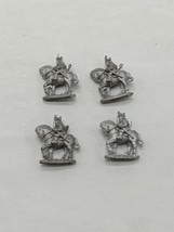 Lot Of (4) Infantry On Horses With Sword And Musket Metal Miniature 1&quot; Tall - £20.11 GBP